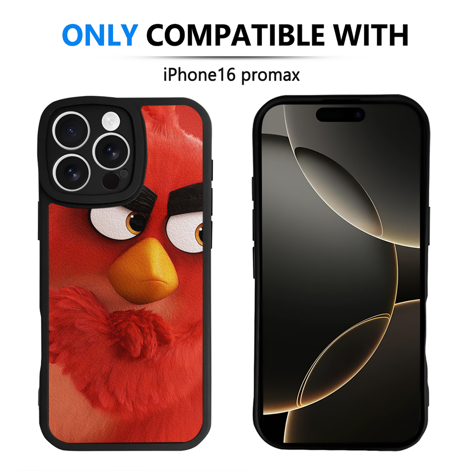 （画像用） Angry Birds アングリーバード 【iPhone 16シリーズ対応】シリコンスマホケース（レザー調） 材質：シリコン